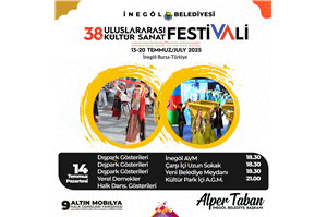 İnegöl Belediyesi 38. Uluslararası Kültür Sanat Festivali Dış Parklar  Halk Dansları Gösterileri